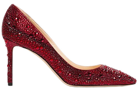 Jimmy Choo red romy 85 crystal pumps $2,850 - Shop AW18 Online - Fast Delivery, Price