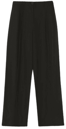 Wide-leg linen pants - Pants - Woman | Bershka