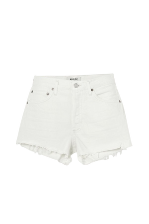 White Parker distressed denim shorts | AGOLDE | NET-A-PORTER