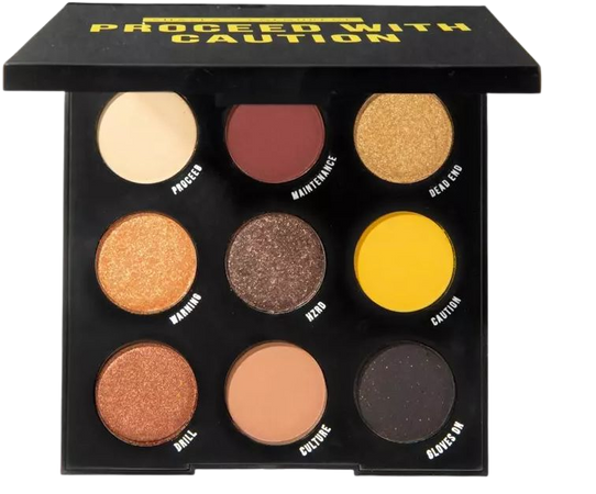 Proceed With Caution Warm Neutral & Yellow Eyeshadow Palette | ColourPop