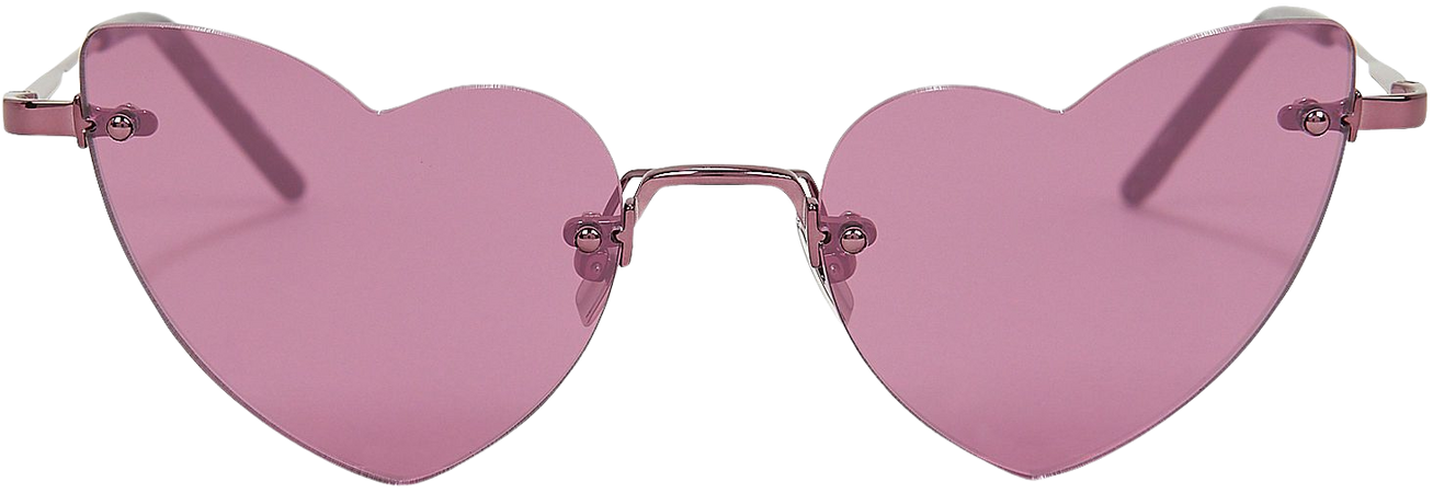 Loulou Rimless Heart Sunglasses
