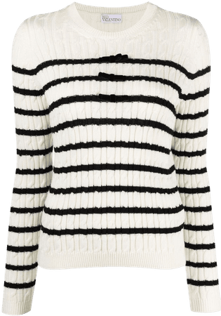 RED Valentino striped wool jumper