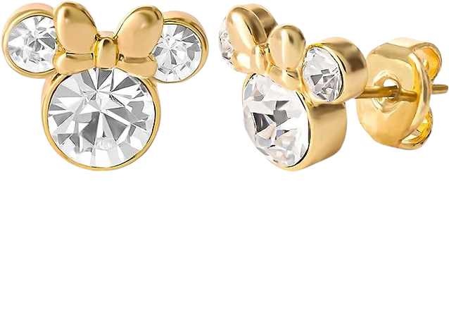 Amazon.com: Disney Womens Minnie Mouse April Birthstone Stud Earrings - Minnie Mouse Earrings - Disney Jewelry (April-Yellow): Clothing, Shoes & Jewelry