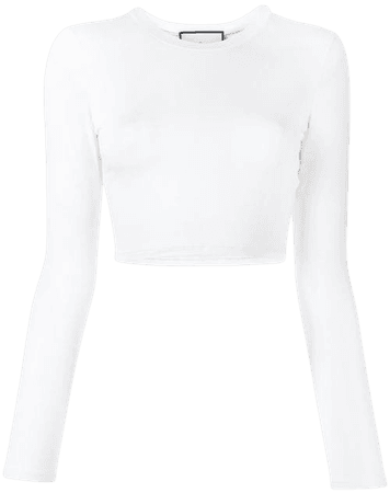 Shop white Alexis Claude crop top with Express Delivery - Farfetch