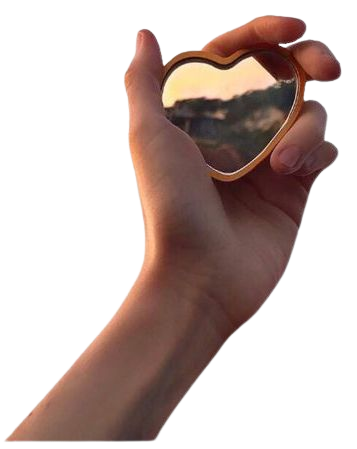 hand holding mirror png filler