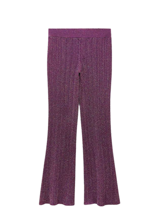 Lurex knit flared trousers - Women | Mango USA