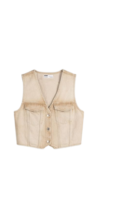 Denim vest with buttons - Jackets - Women | Bershka