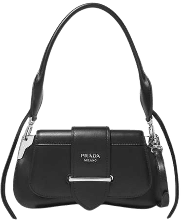 Sidonie Leather Shoulder Bag - Black