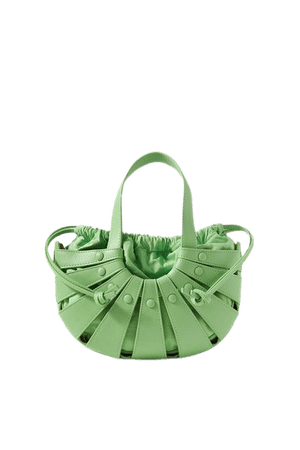 The Shell Small Leather Shoulder Bag - Green