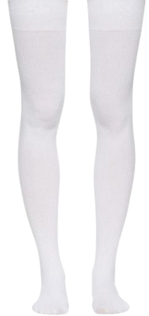 Thigh high socks white