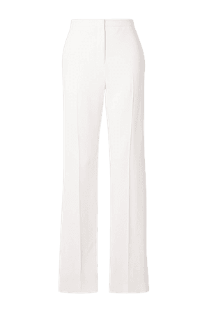 White Crepe slim-leg pants | Alexander McQueen | NET-A-PORTER