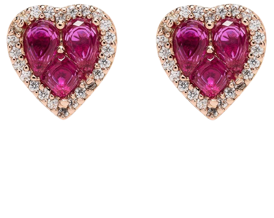 Kate Spade crystal heart stud earrings - FARFETCH