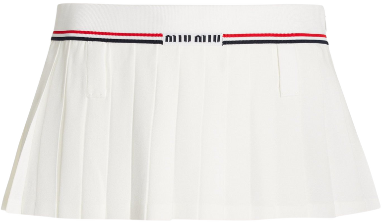 Pleated Sable Mini Skirt By Miu Miu | Moda Operandi