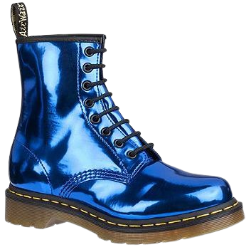 Doc Martens Metallic Blue Leather Boots