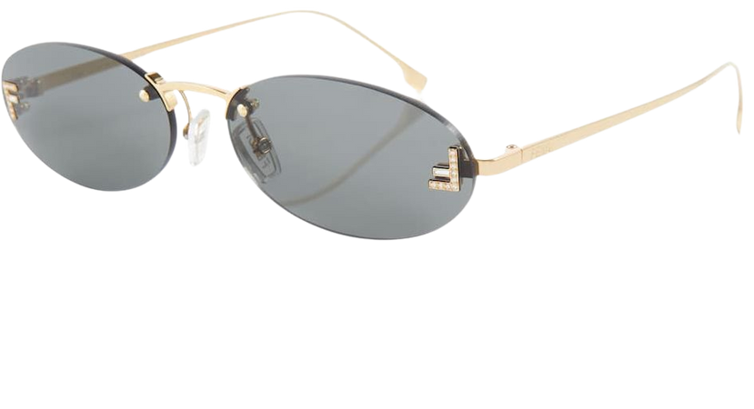 Fendi - Fendi First embellished oval sunglasses | Mytheresa