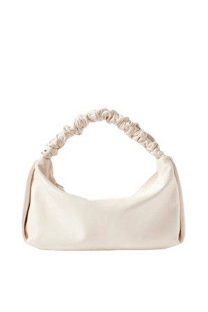 Small Leather Tote - White