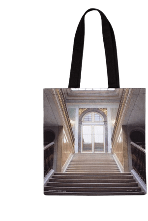 agnès b. Versailles "The staircase..." black tote bag