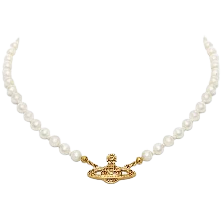 Vivienne Westwood Gold Pearl Necklace