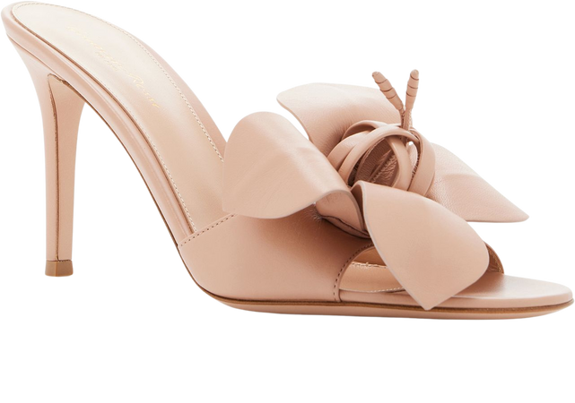 Flower-Embellished Leather Sandals By Gianvito Rossi | Moda Operandi