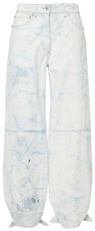 white blue jeans pants