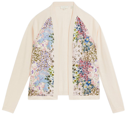 Woven front topairy cardigan - Light Pink | Sweaters | Ted Baker