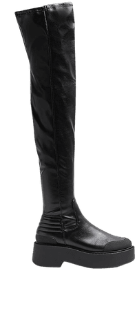 Black knee high boots | River Island
