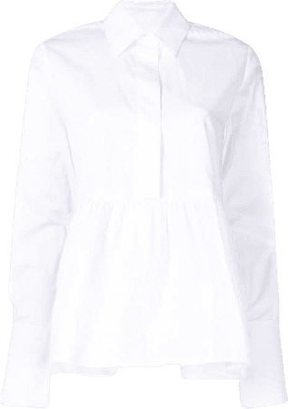 Shop white Victoria Victoria Beckham flared panel blouse with Express Delivery - Farfetch