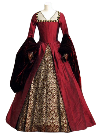 medieval gown red