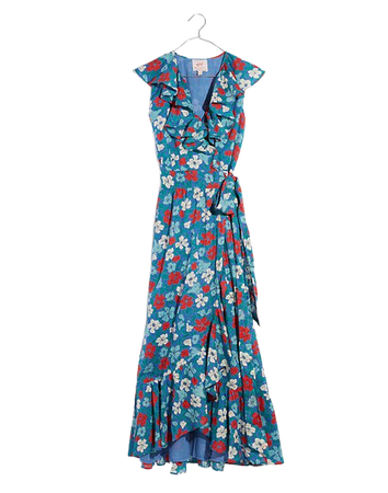 Banjanan Eris Wrap Midi Dress in Melodic Floral