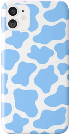Blue cow print case