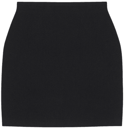 ELZE - Compact viscose relaxed fit skirt - Black - Nanushka