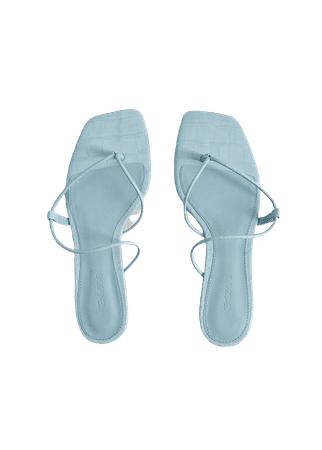 Flat croc sandal - Women | Mango USA