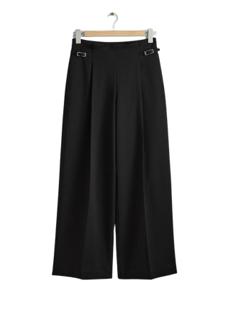Tapered Press Crease Trousers - Black - Tailored Trousers - & Other Stories US