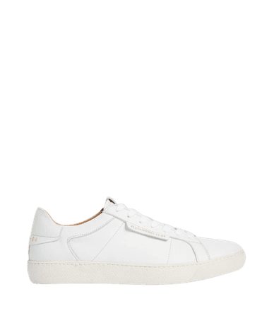 ALLSAINTS US: Womens Sheer Leather Sneakers (white)