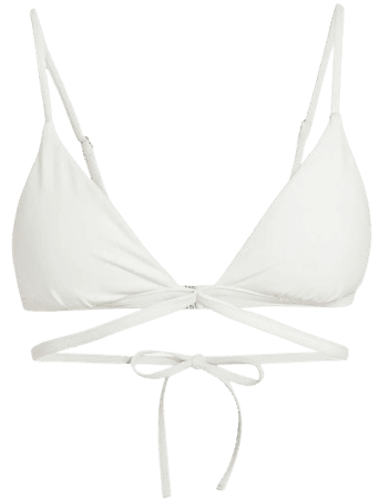 Shop Jonathan Simkhai Harlen Tie-Front Bikini Top | Saks Fifth Avenue