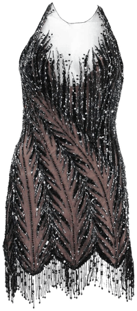Bob Mackie 20's Inspired Beaded Gatsby Flapper Open Back Dress For Sale at 1stdibs