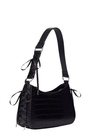 black bow purse