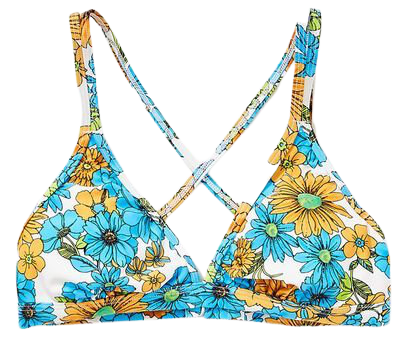 Floral Print Bikini Top