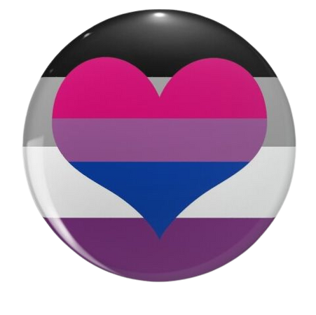 "Asexual Biromantic Pride Flag" Pin by DarkVulpine | Redbubble