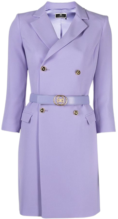 Elisabetta Franchi double breasted blazer dress purple AB08211E2 - Farfetch