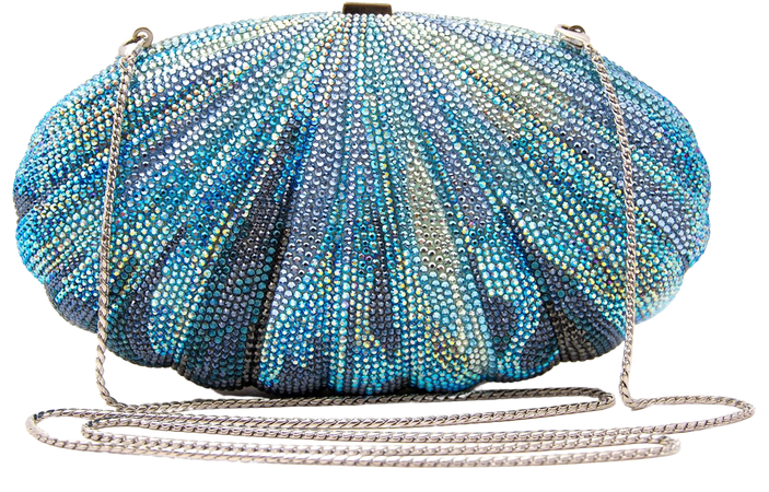 Labellov Judith Lieber Blue Shell Clutch ● Buy and Sell Authentic Luxury