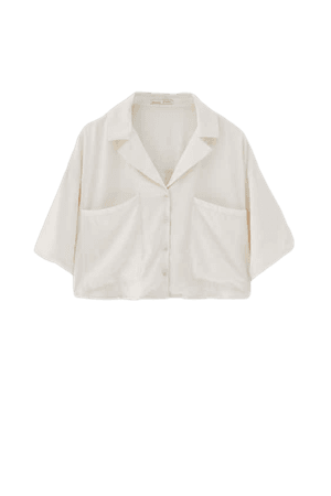 Lapel collar shirt with pockets - pull&bear