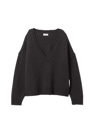 Lake V-Neck Sweater - Black - Knitwear - Weekday WW