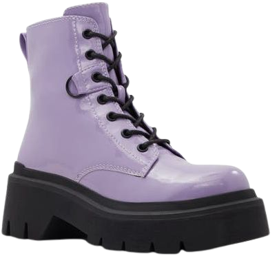 purple platform boots