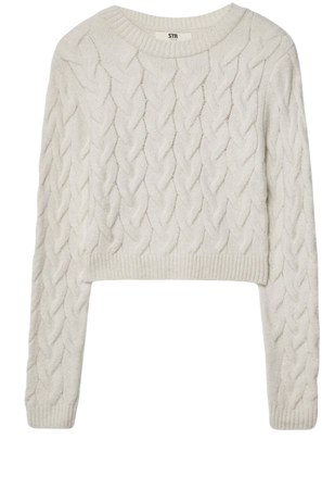 Cropped cable-knit sweater - Women's See all | Stradivarius United States