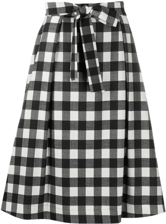 Shop MSGM check print A-line skirt with Express Delivery - FARFETCH