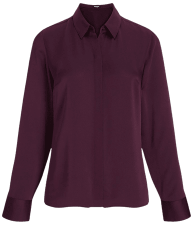 Satin Portofino Shirt | Express