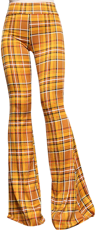 Amazon.com: SMT Women's High Waist Wide Leg Long Bell Bottom Yoga Pants Small Plaid Mustard : Clothing, Shoes & Jewelry