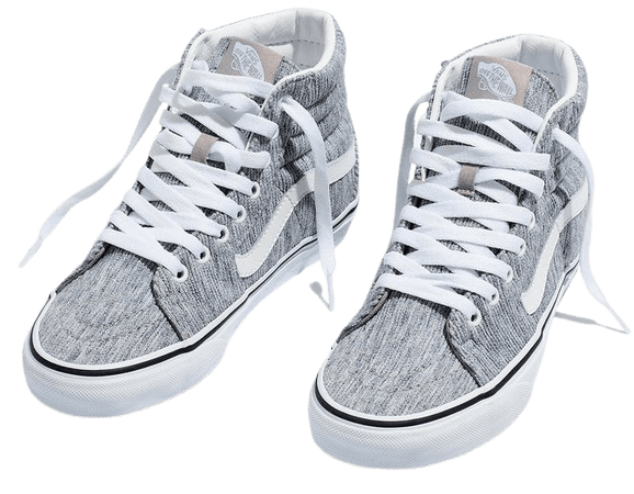 Vans Unisex SK8-Hi High-Top Sneakers in Grey Rib