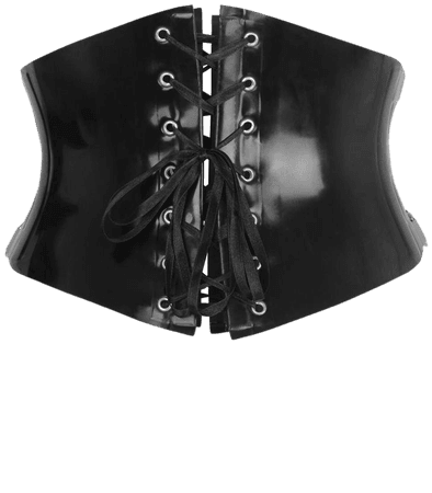 *clipped by @luci-her* ONYX Latex Waspie Corset | Etsy